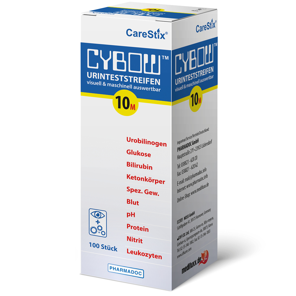 Carestix Cybow 10M Urin Teststreifen, 100 Stück