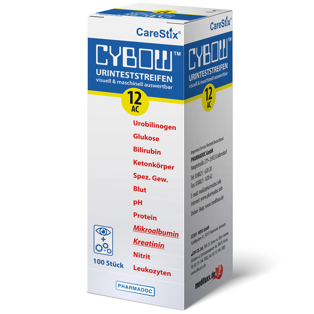 Carestix Cybow 12AC Urin Teststreifen, 100 Stück